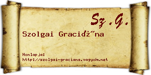 Szolgai Graciána névjegykártya